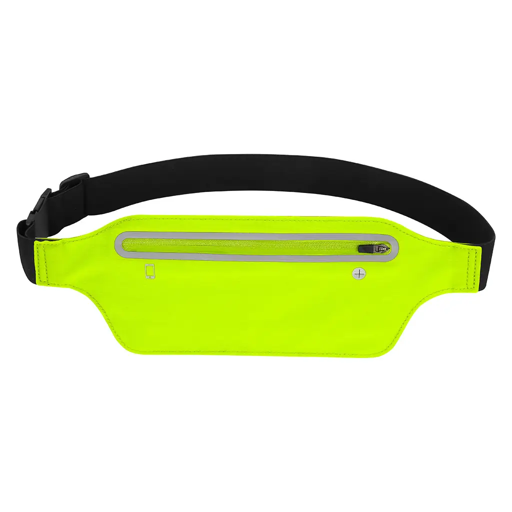 Men's Waterproof Marathon Fitness Waist Bag Black Lycra