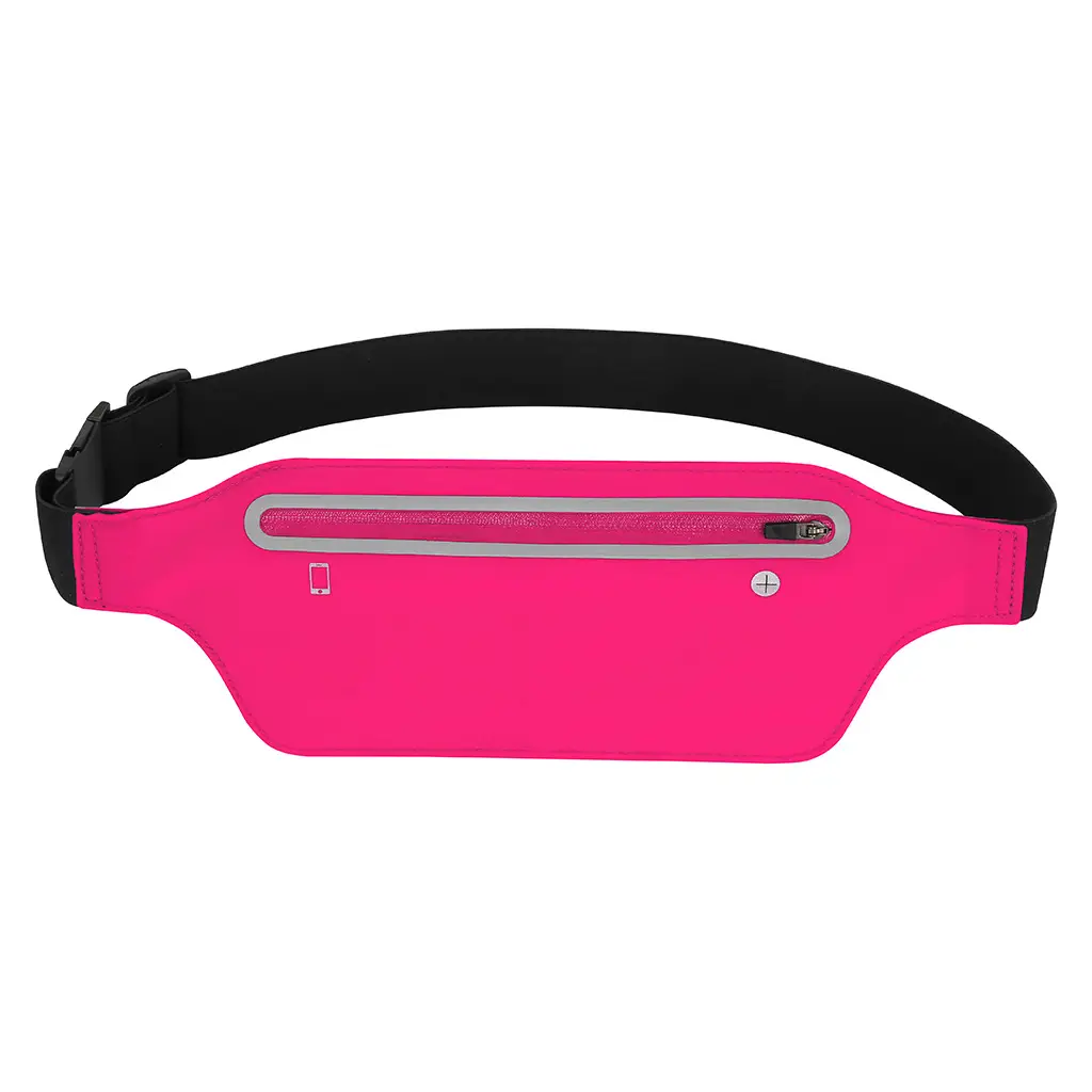 Men's Waterproof Marathon Fitness Waist Bag Black Lycra
