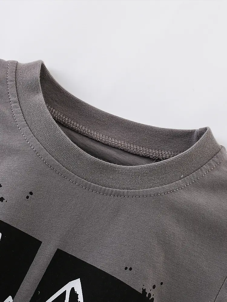 Malwee Boys Grey Short Sleeve Summer T-Shirt Round Neck