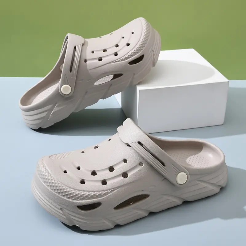 Hole Shoes Women's Summer Outer Wear Thick-soled Height-increasing Non-slip Breathable Slippers EVA Wear-resistant Anti-odor Beach All-match Sandals - Image 6