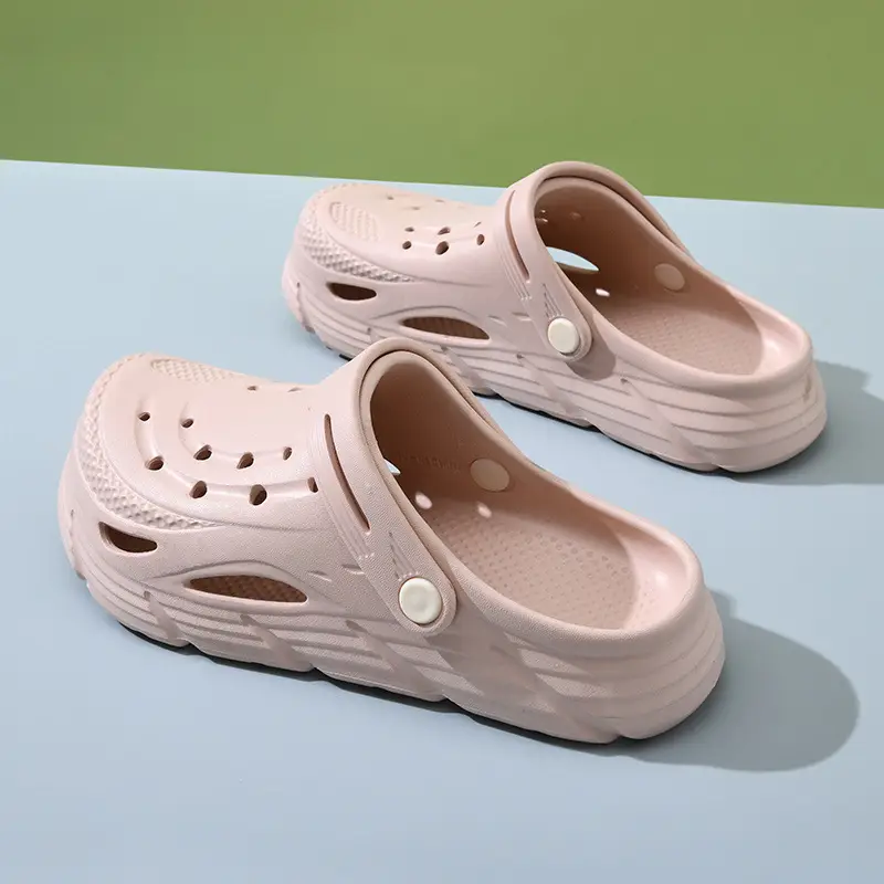 Hole Shoes Women's Summer Outer Wear Thick-soled Height-increasing Non-slip Breathable Slippers EVA Wear-resistant Anti-odor Beach All-match Sandals - Image 7