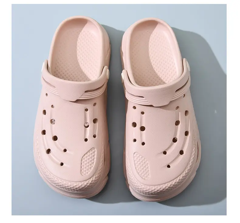Hole Shoes Women's Summer Outer Wear Thick-soled Height-increasing Non-slip Breathable Slippers EVA Wear-resistant Anti-odor Beach All-match Sandals — feature 15