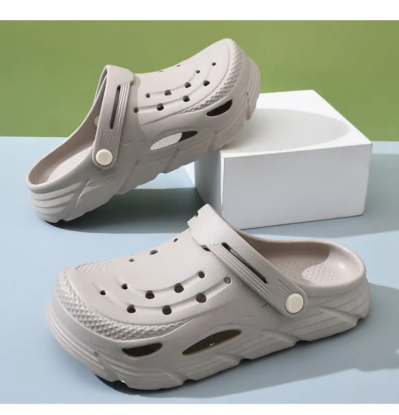Hole Shoes Women's Summer Outer Wear Thick-soled Height-increasing Non-slip Breathable Slippers EVA Wear-resistant Anti-odor Beach All-match Sandals — feature 19