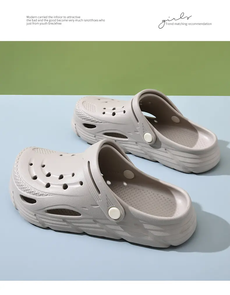 Hole Shoes Women's Summer Outer Wear Thick-soled Height-increasing Non-slip Breathable Slippers EVA Wear-resistant Anti-odor Beach All-match Sandals — feature 20