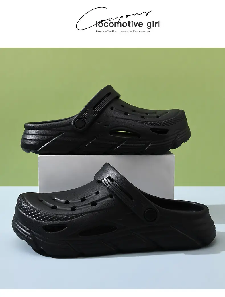 Hole Shoes Women's Summer Outer Wear Thick-soled Height-increasing Non-slip Breathable Slippers EVA Wear-resistant Anti-odor Beach All-match Sandals — feature 23
