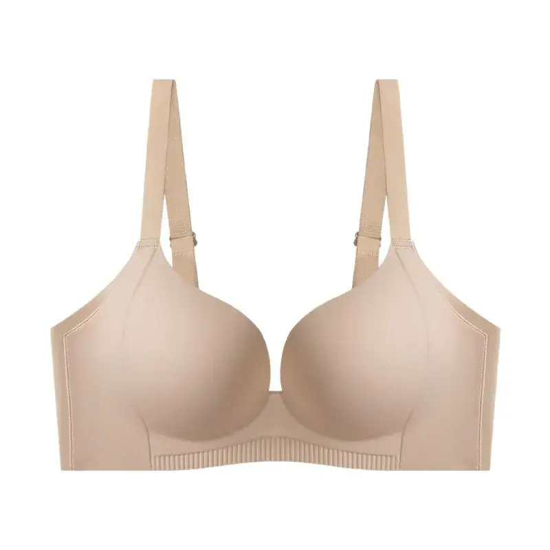 White Seamless Gathered Underwear for Small Chest Large Support - Image 10
