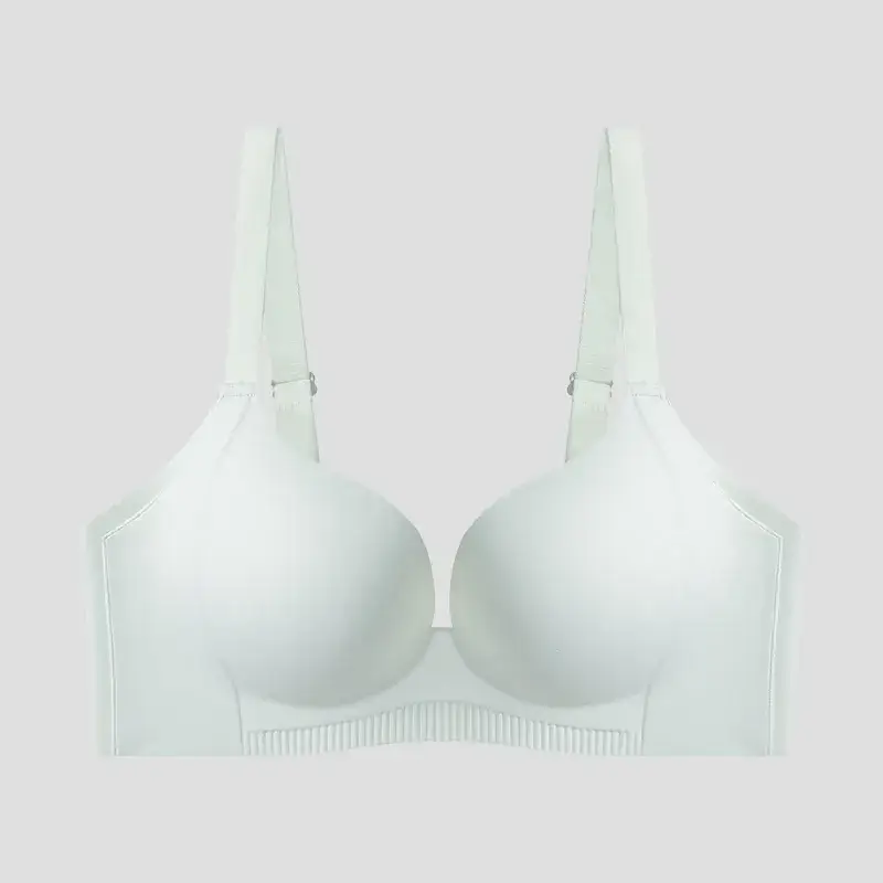 White Seamless Gathered Underwear for Small Chest Large Support - Image 3
