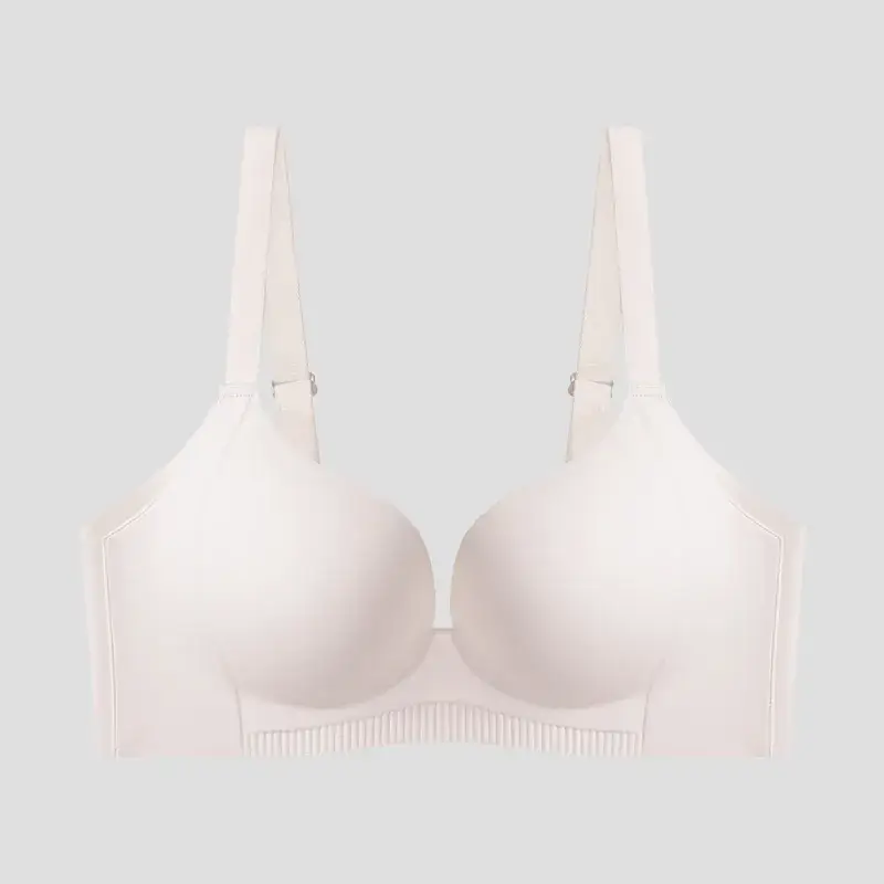 White Seamless Gathered Underwear for Small Chest Large Support - Image 4
