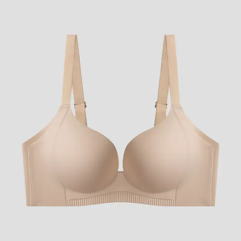 White Seamless Gathered Underwear for Small Chest Large Support - Image 5