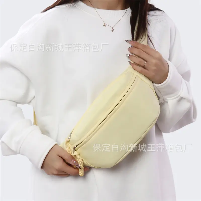 Green Contrast One-Shoulder Waist Bag for Women - Image 9