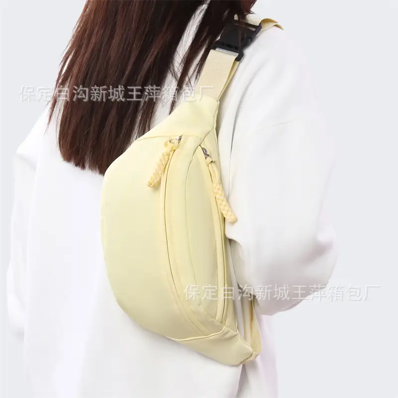 Green Contrast One-Shoulder Waist Bag for Women - Image 10