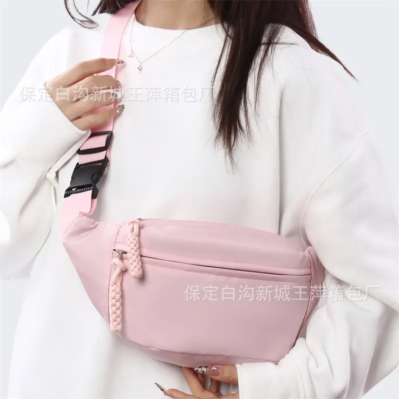 Green Contrast One-Shoulder Waist Bag for Women - Image 11