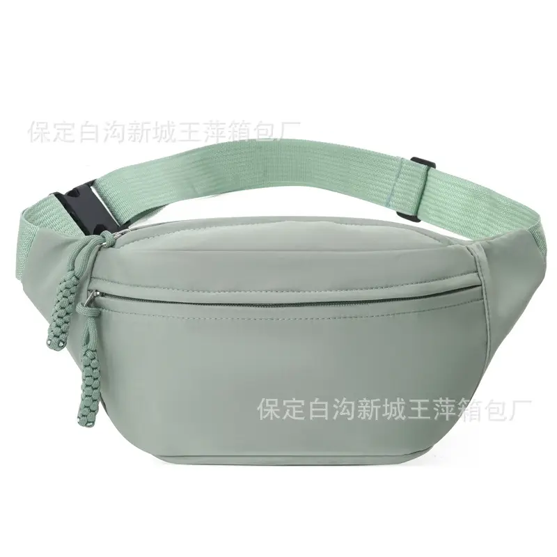 Green Contrast One-Shoulder Waist Bag for Women - Image 2