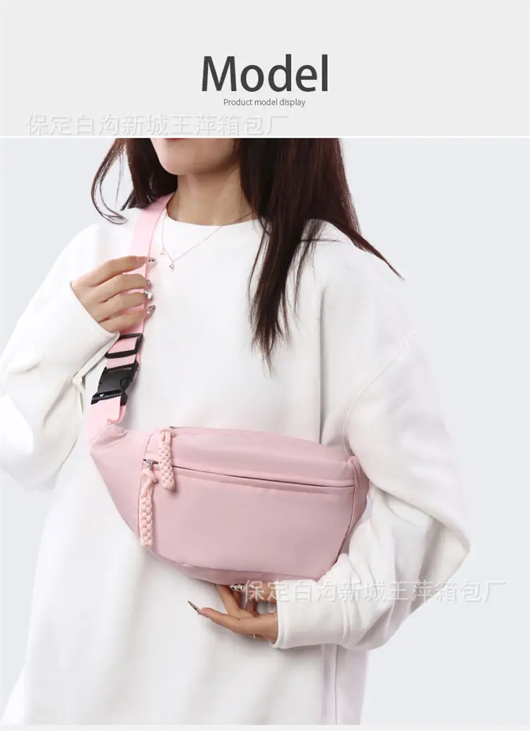Green Contrast One-Shoulder Waist Bag for Women — feature 18