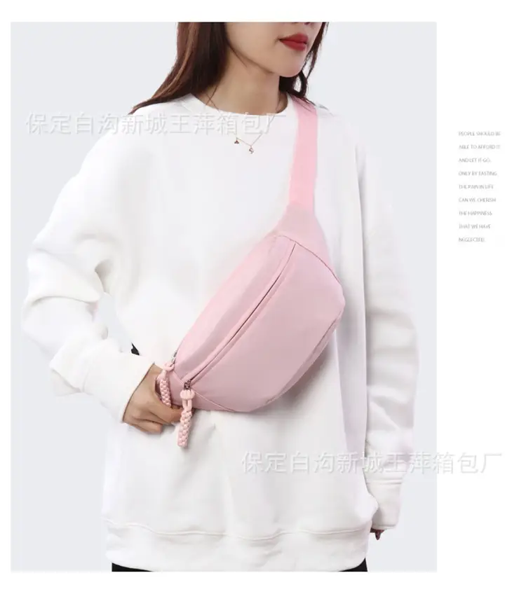 Green Contrast One-Shoulder Waist Bag for Women — feature 20
