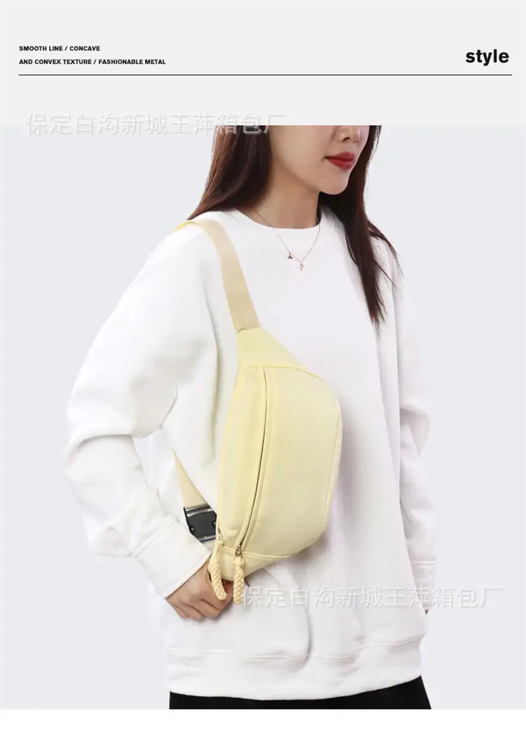 Green Contrast One-Shoulder Waist Bag for Women — feature 23