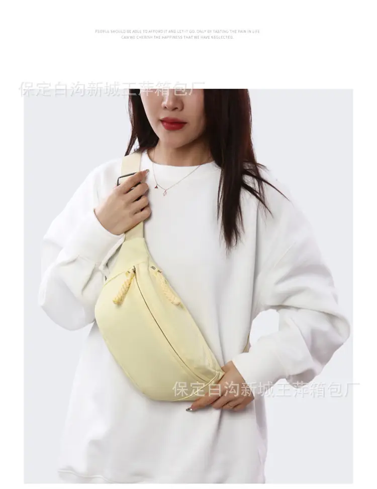 Green Contrast One-Shoulder Waist Bag for Women — feature 25