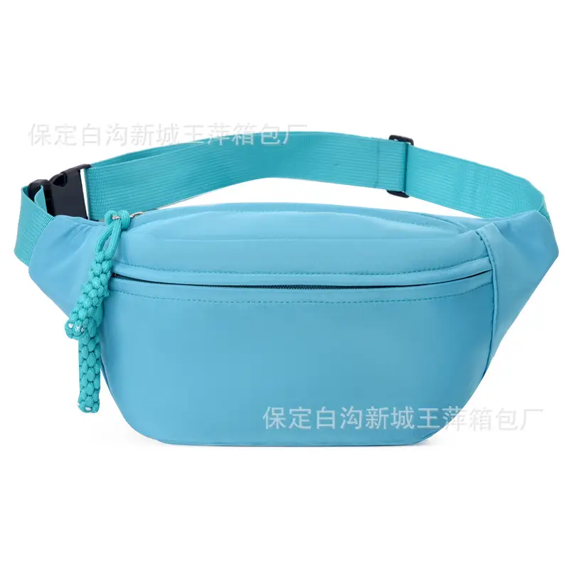 Green Contrast One-Shoulder Waist Bag for Women - Image 3