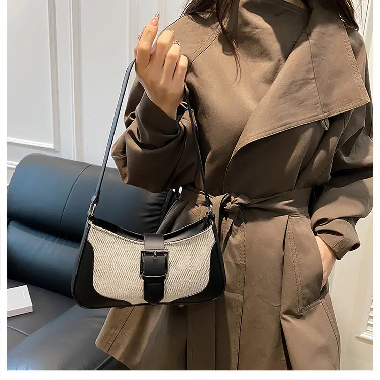 Retro Underarm Bag 2024 Winter Brown Crossbody — feature 23
