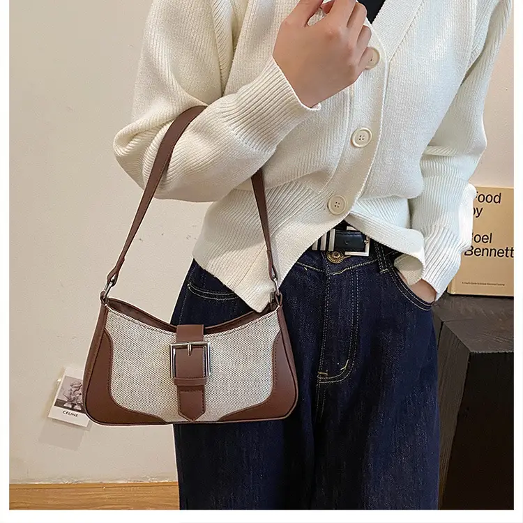 Retro Underarm Bag 2024 Winter Brown Crossbody — feature 36
