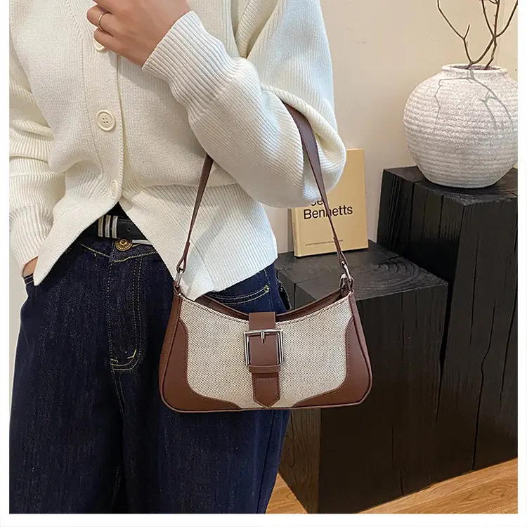 Retro Underarm Bag 2024 Winter Brown Crossbody — feature 41