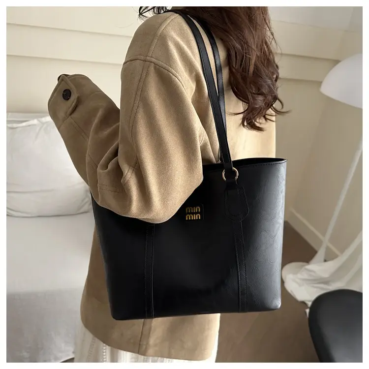 Black Korean-style Large Tote Bag for Women — feature 16