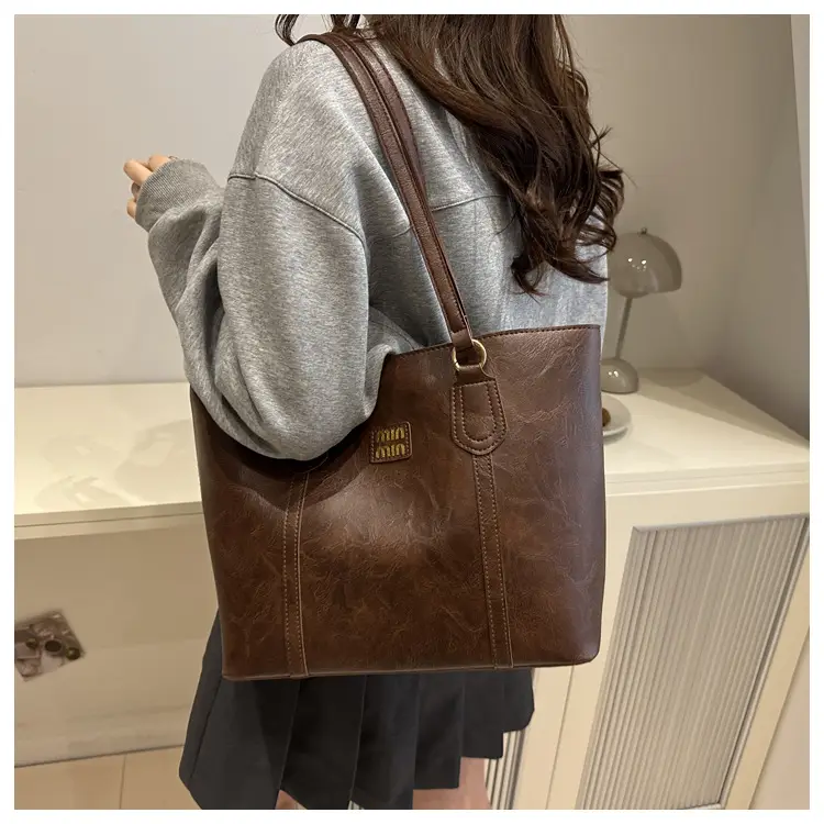 Black Korean-style Large Tote Bag for Women — feature 27