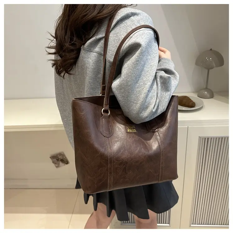 Black Korean-style Large Tote Bag for Women — feature 30