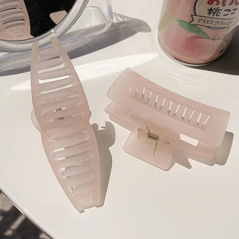 Pink Ins Shark Clip Headwear Large Hair Size Multi-hair Clip Women's Back of Head Frosted Grab Clip Summer Hairpin - Image 13