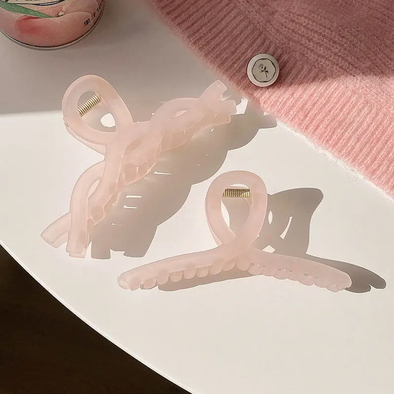 Pink Ins Shark Clip Headwear Large Hair Size Multi-hair Clip Women's Back of Head Frosted Grab Clip Summer Hairpin - Image 14