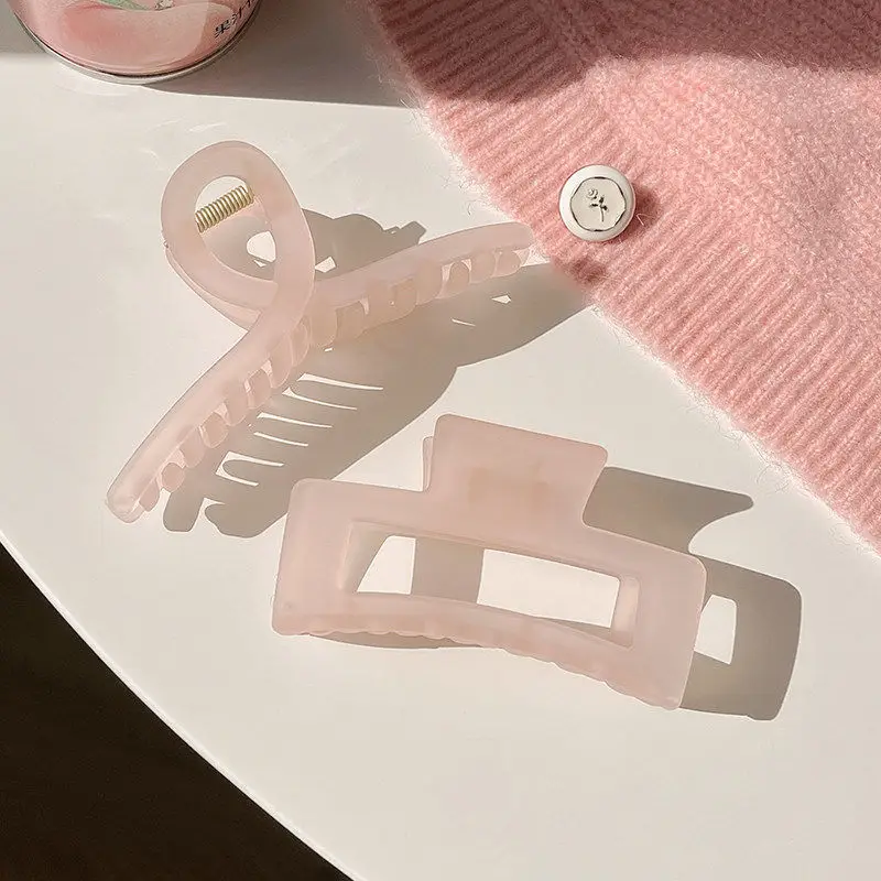 Pink Ins Shark Clip Headwear Large Hair Size Multi-hair Clip Women's Back of Head Frosted Grab Clip Summer Hairpin - Image 15