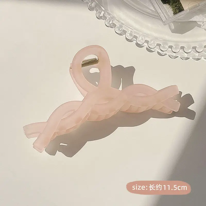 Pink Ins Shark Clip Headwear Large Hair Size Multi-hair Clip Women's Back of Head Frosted Grab Clip Summer Hairpin - Image 7