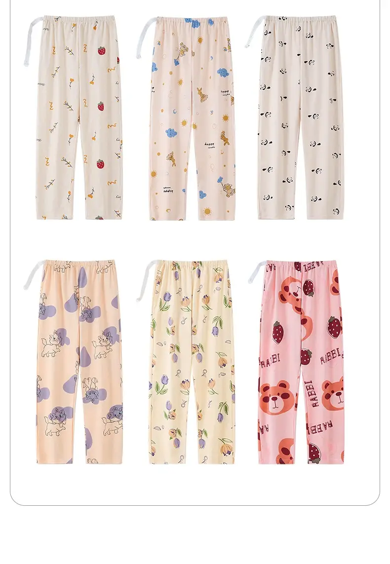 Pure Cotton Adjustable Belt Pajama Pants Women Spring Autumn Pregnant — feature 6
