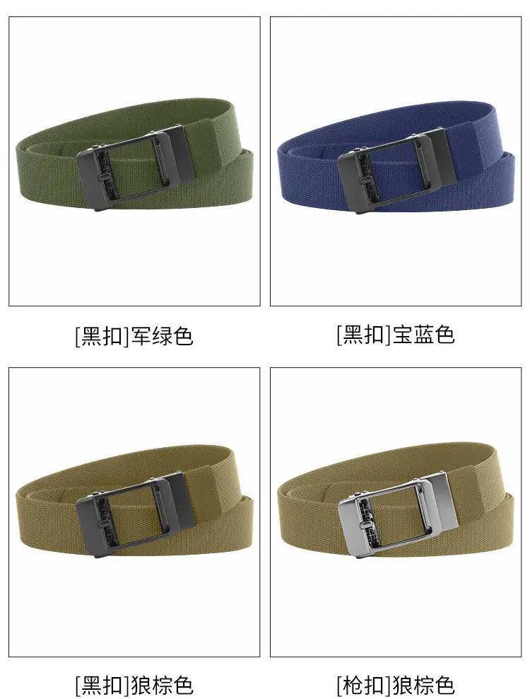 Men's Navy Blue Steel Buckle Belt Plus Size — feature 16