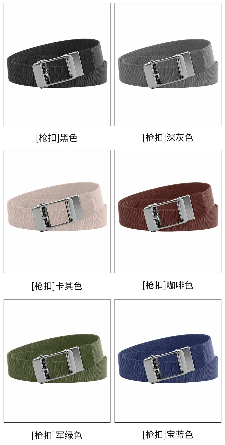 Men's Navy Blue Steel Buckle Belt Plus Size — feature 17