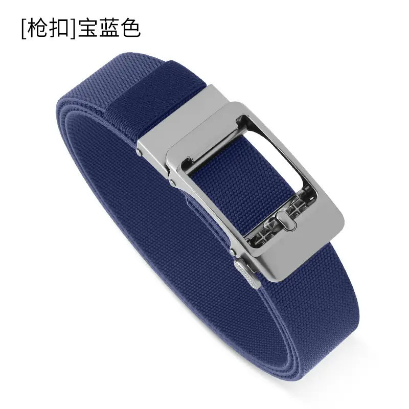 Men's Navy Blue Steel Buckle Belt Plus Size - Image 6