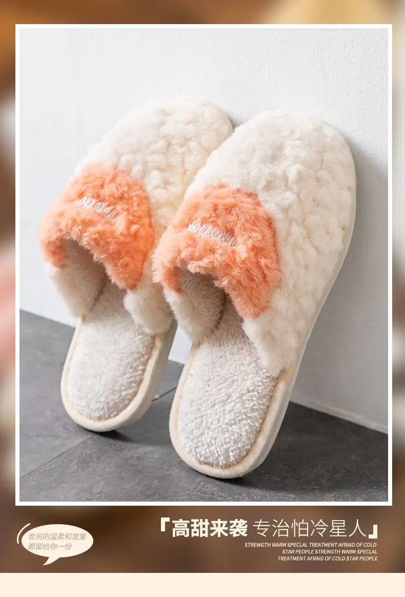 Cotton Slippers Men's Autumn and Winter Indoor Home Warm Plush Thick Bottom Non-Slip Household Couple's Cotton Slippers for Men in Winter — feature 1