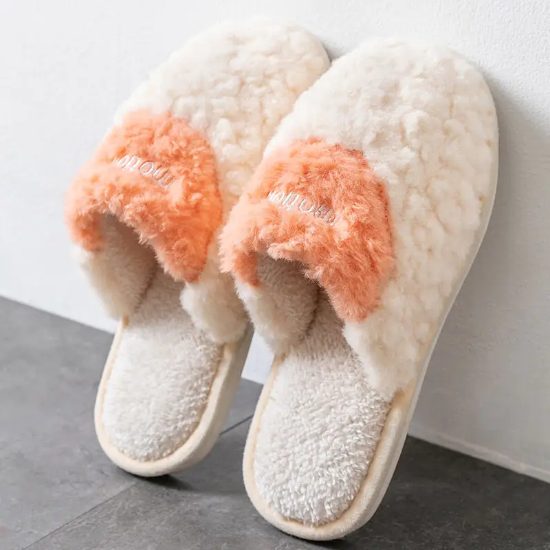 Cotton Slippers Men's Autumn and Winter Indoor Home Warm Plush Thick Bottom Non-Slip Household Couple's Cotton Slippers for Men in Winter - Image 3