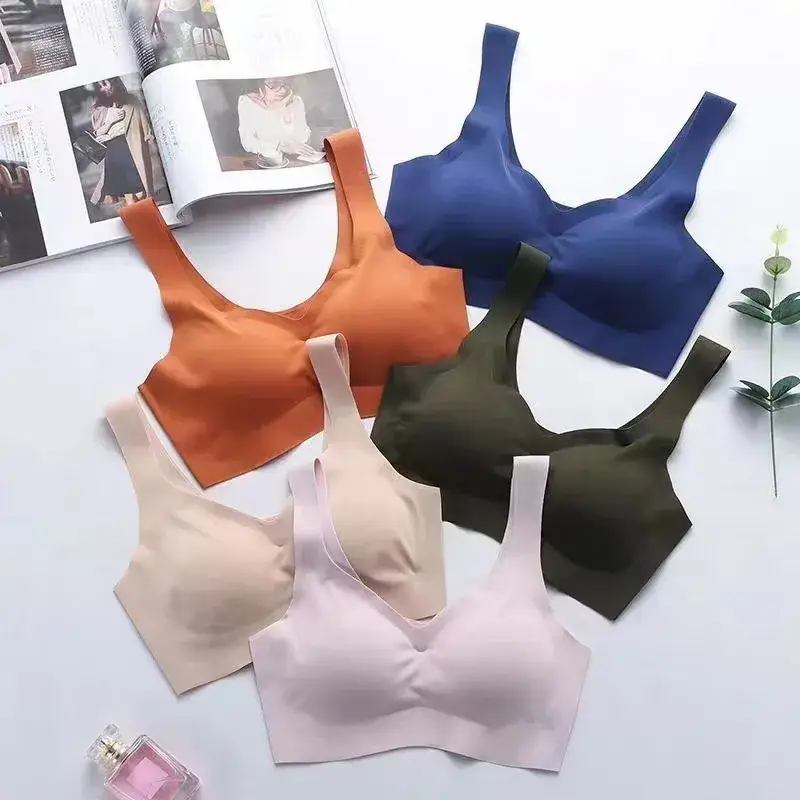 Ice Silk Seamless Bra Set of 6 Colors - Image 10