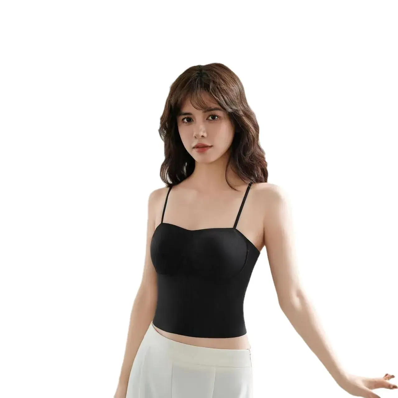Women's Traceless Backless Vest Bra with Chest Pad - Image 8