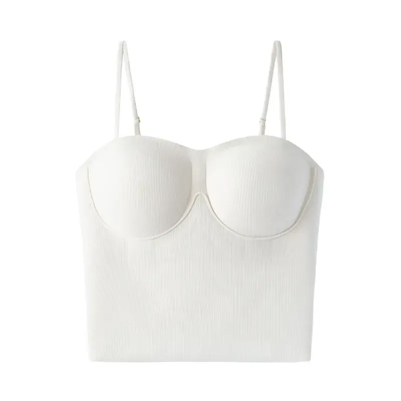 Women's Traceless Backless Vest Bra with Chest Pad - Image 2