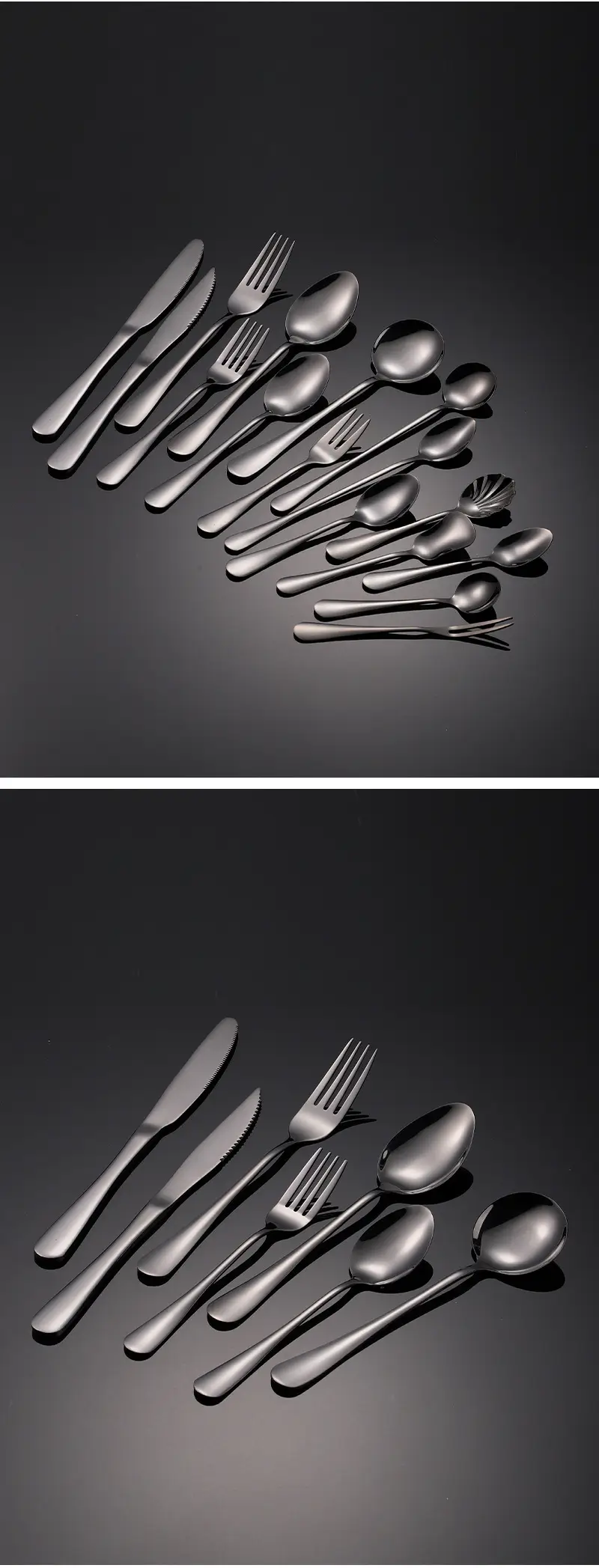 Stainless Steel Black Knife & Fork Spoon 36mm — feature 11