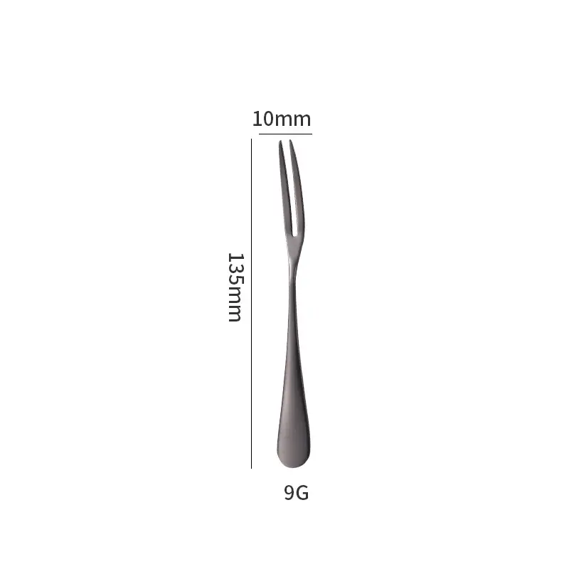 Stainless Steel Black Knife & Fork Spoon 36mm - Image 13