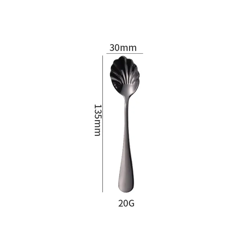 Stainless Steel Black Knife & Fork Spoon 36mm - Image 15