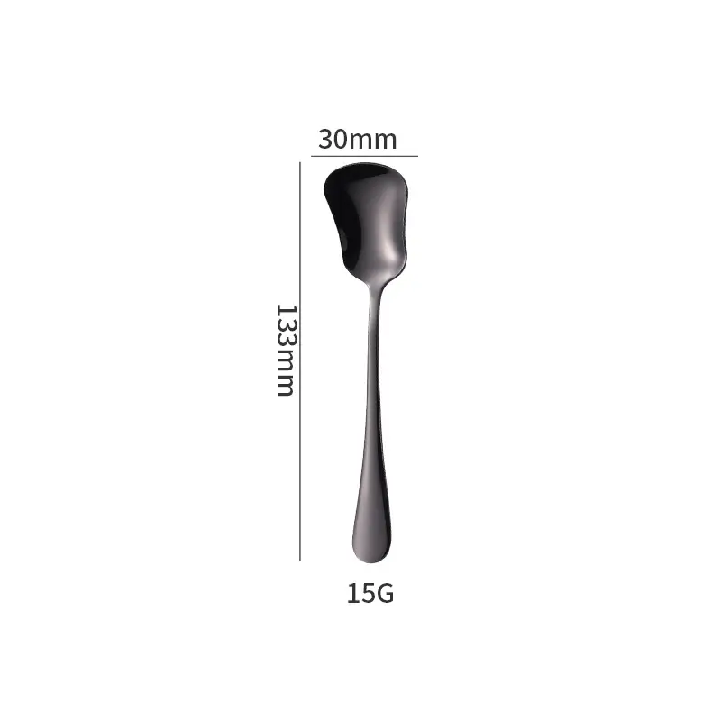 Stainless Steel Black Knife & Fork Spoon 36mm - Image 16