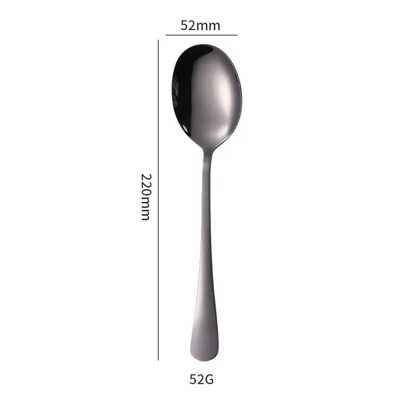 Stainless Steel Black Knife & Fork Spoon 36mm - Image 18