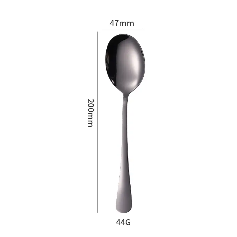 Stainless Steel Black Knife & Fork Spoon 36mm - Image 21