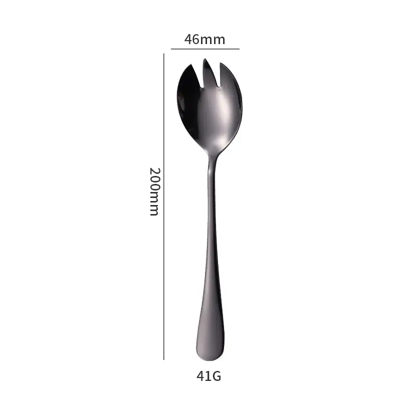 Stainless Steel Black Knife & Fork Spoon 36mm - Image 22
