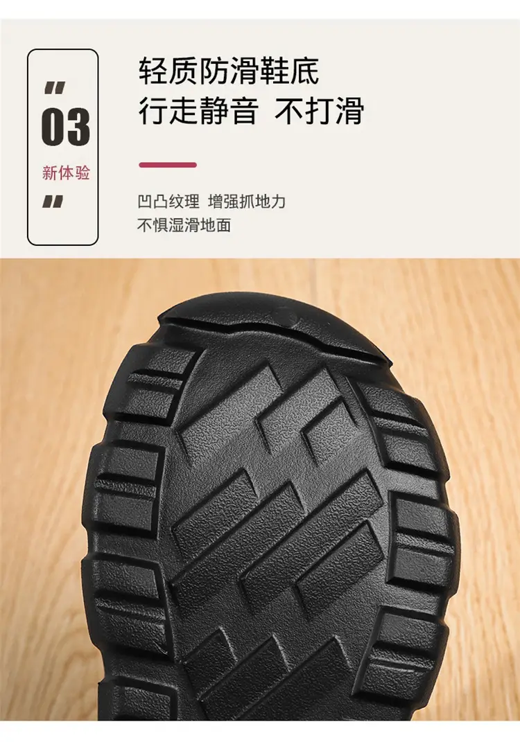 Cotton Slippers Men's Winter Waterproof Non-slip Snow Mecha Cotton Shoes fleece-lined Thickened Warm Lazy Shoes Kitchen Work Shoes — feature 7