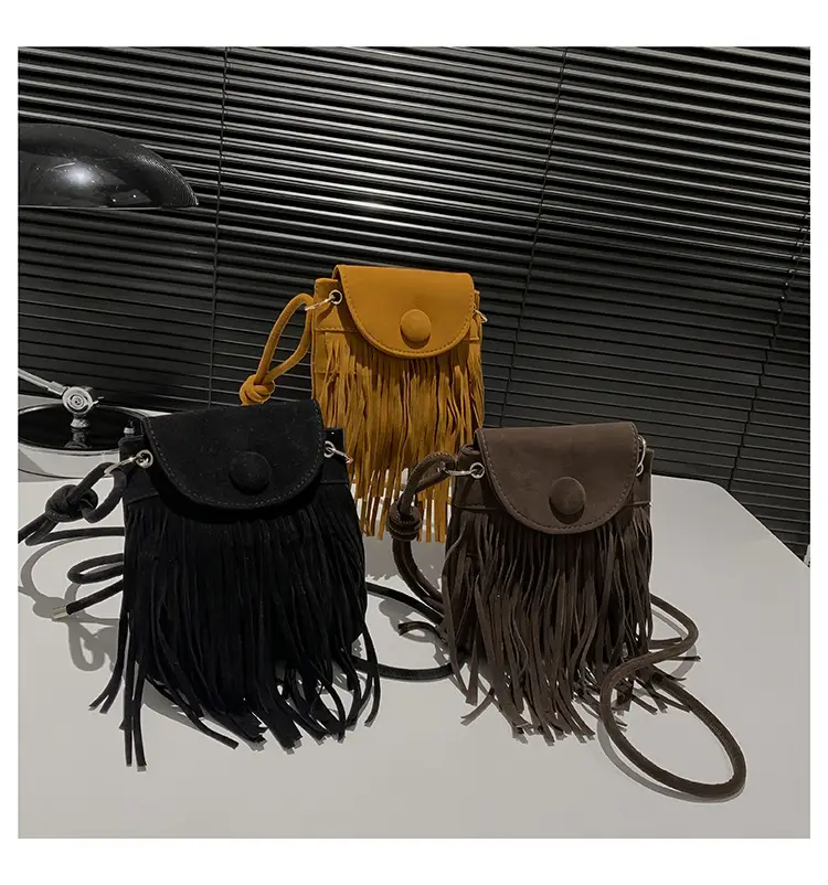 Tassel Crossbody Bag Women Black Leather 2024 — feature 18